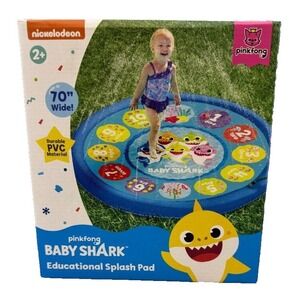 Nickelodean Pinkfong Baby Shark 70" Educational Splash Pad Water Play Mat NIB